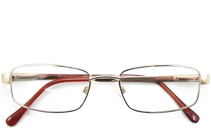 Rectangular Golden Metal Glasses #BS2012-0426