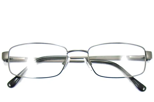 Verres rectangulaires en métal gris #BS2012-0428