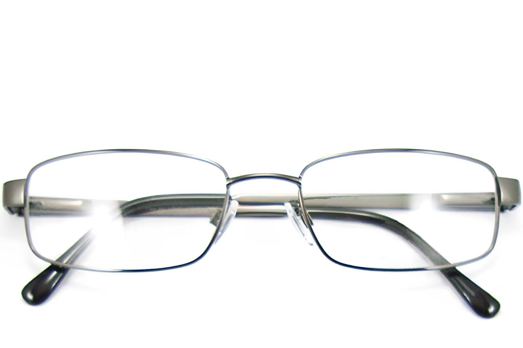 Rectangular Grey Metal Glasses #BS2012-0428