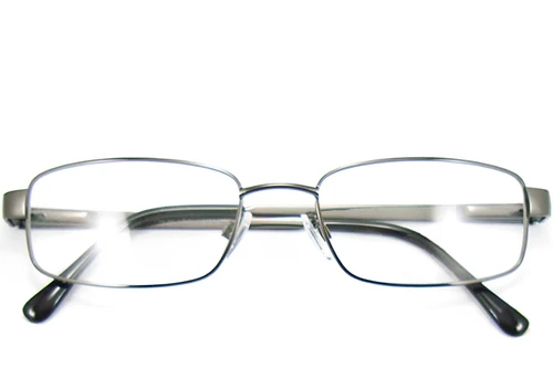 Rectangular Grey Metal Glasses #BS2012-0428