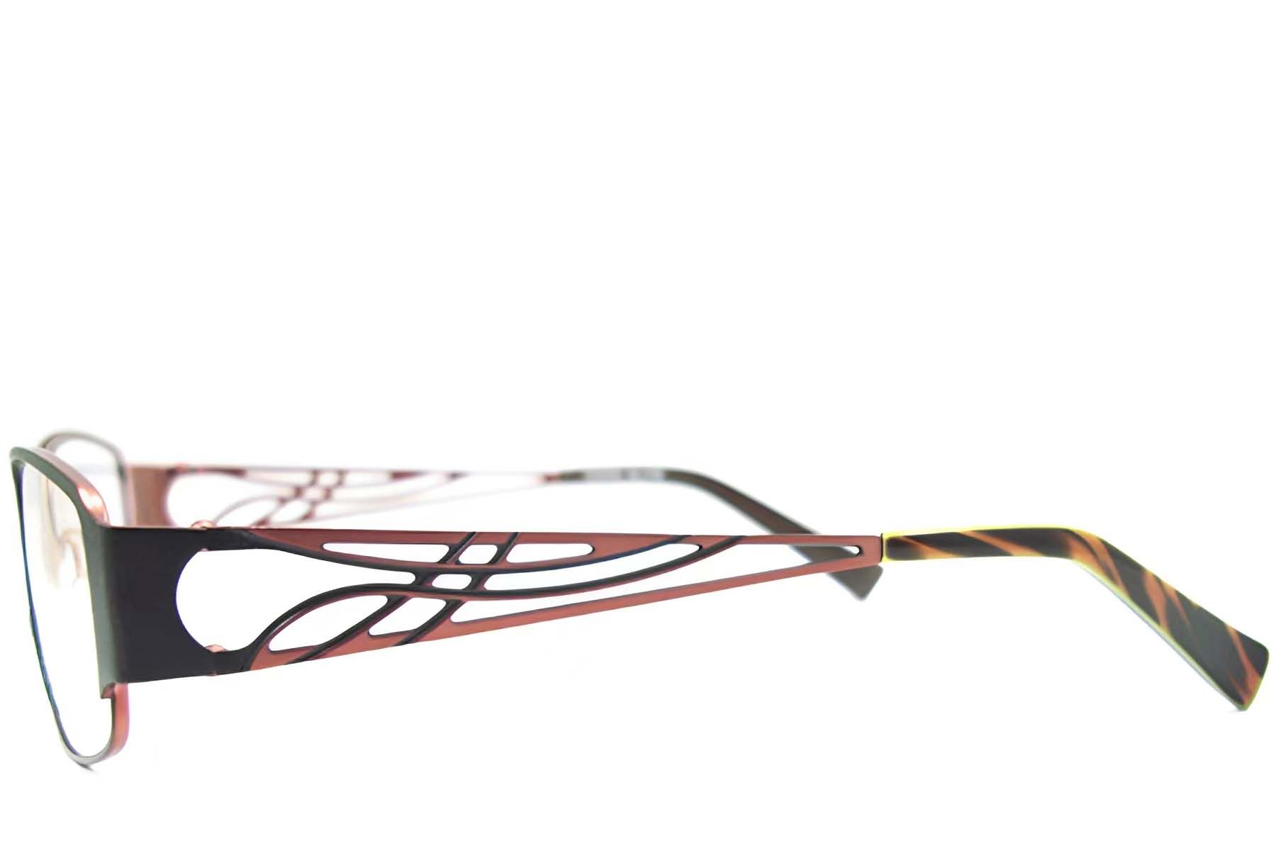 Oval Brown Metal Glasses #BS2012-0431