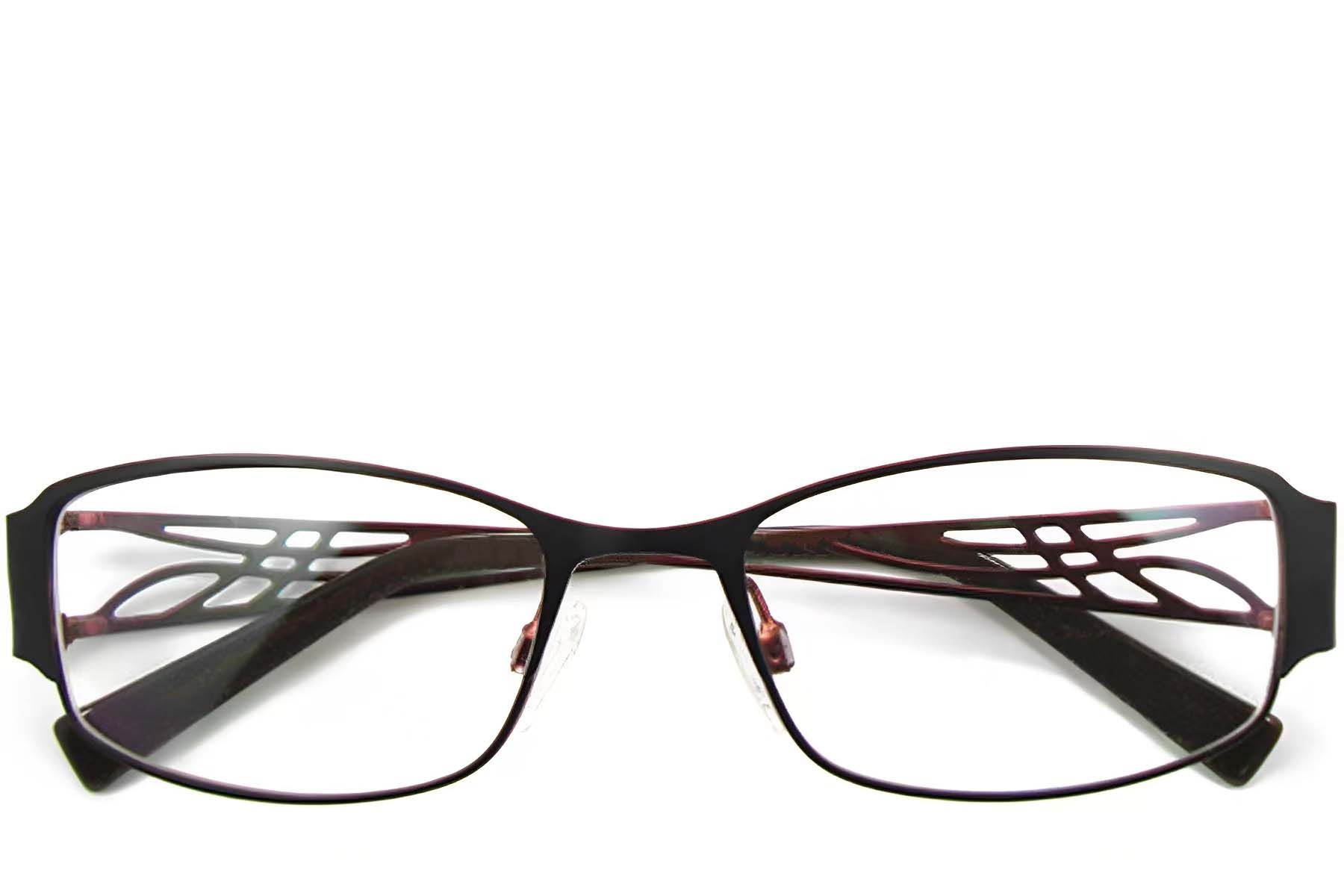 Lunettes ovales en métal marron #BS2012-0431