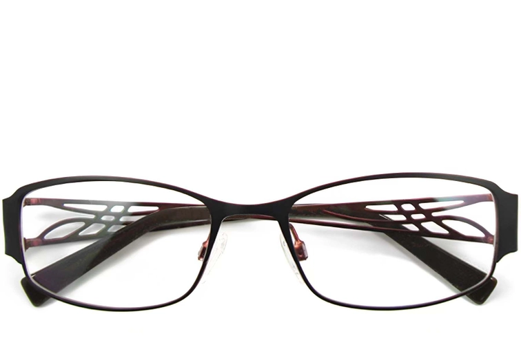 Oval Brown Metal Glasses #BS2012-0431