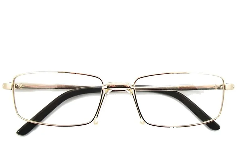 Rechteckige goldene Metallbrille #BS2012-0432