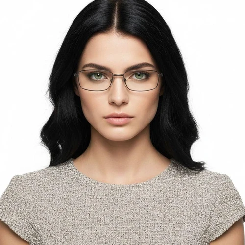 Rectangular Grey Metal Glasses #BS2012-0433