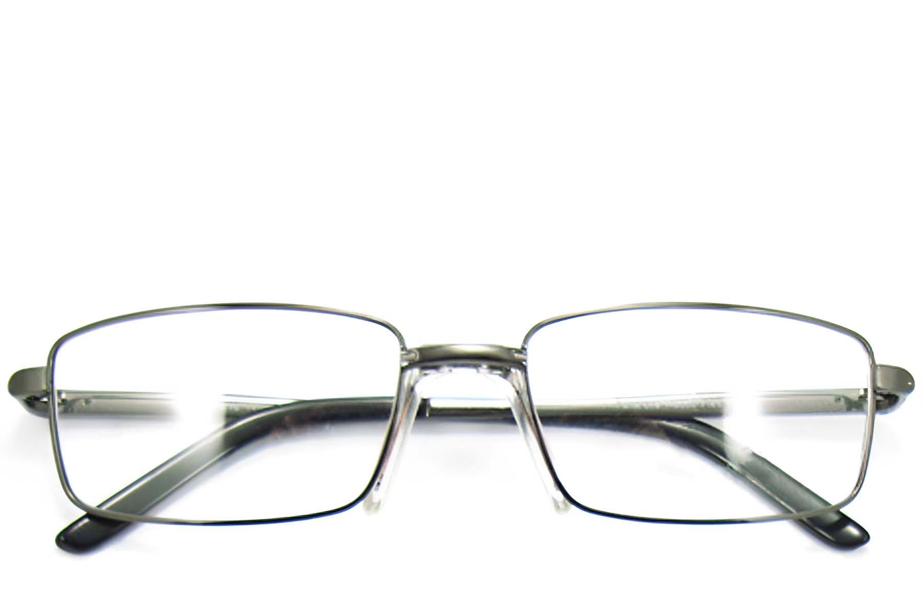 Rectangular Grey Metal Glasses #BS2012-0433