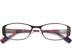 Oval Purple Metal Glasses #BS2012-0436