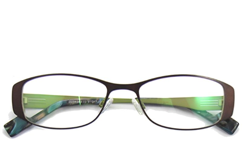 Lunettes ovales en métal vert #BS2012-0438