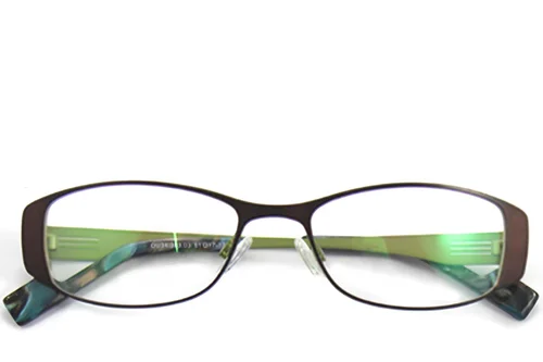 Lunettes ovales en métal vert #BS2012-0438
