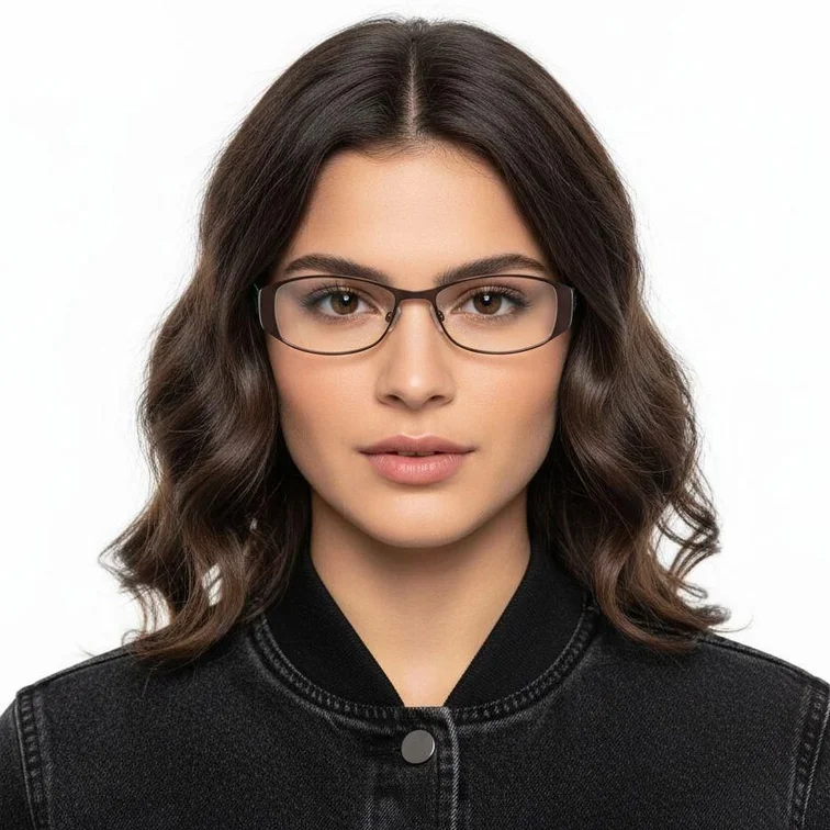 Oval Green Metal Glasses #BS2012-0438