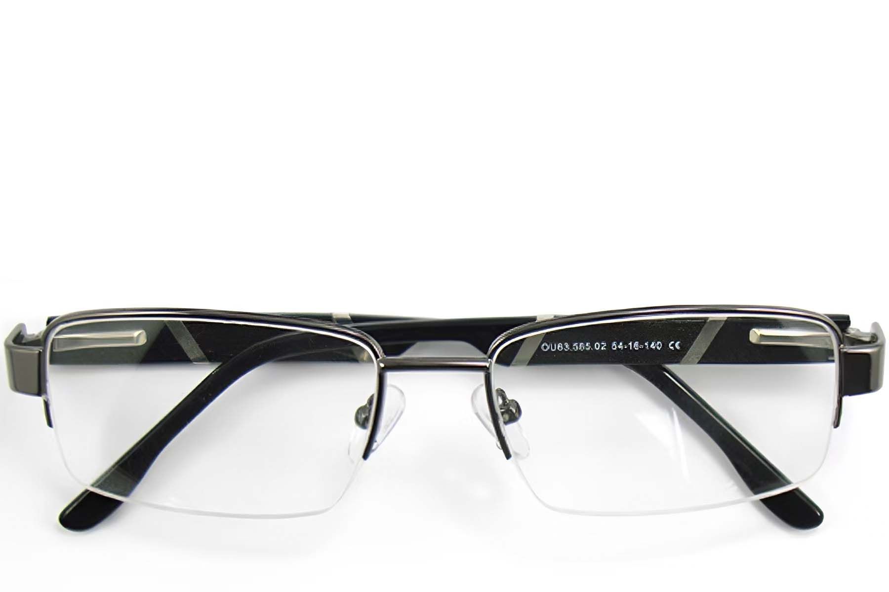 Gafas de metal gris semi al aire #BS2012-0439