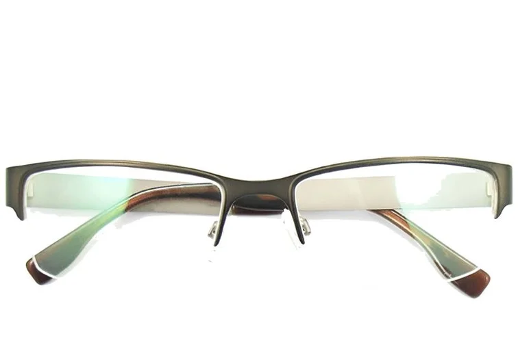 Semi-rimless Brown Metal Glasses #BS2012-0441