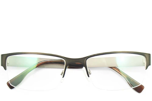 Gafas de metal plateado semi al aire #BS2012-0441