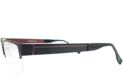 Semi-rimless Red Metal Glasses #BS2012-0442