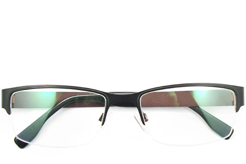 Semi-rimless Red Metal Glasses #BS2012-0442