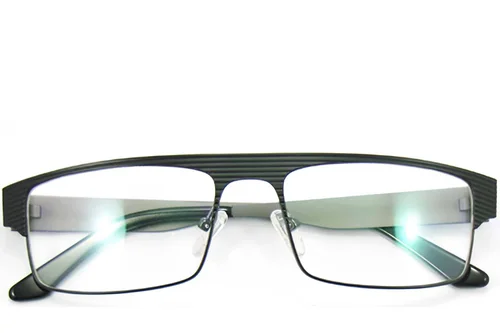 Lunettes rectangulaires en métal noir #BS2012-0444