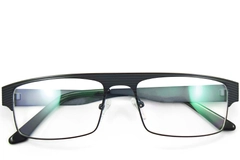 Rectangular Blue Metal Glasses #BS2012-0445