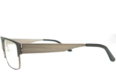 Rectangular Brown Metal Glasses #BS2012-0446