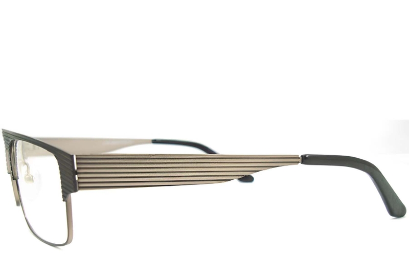 Rectangular Brown Metal Glasses #BS2012-0446