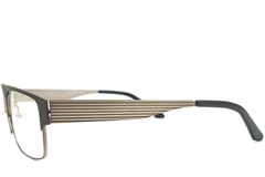 Rectangular Brown Metal Glasses #BS2012-0446