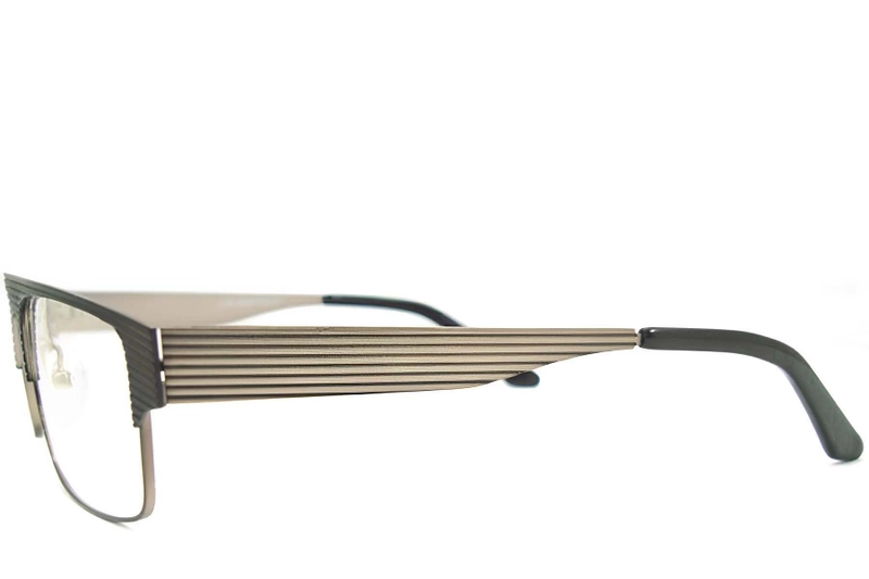 Rectangular Brown Metal Glasses #BS2012-0446