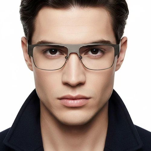 Vasos rectangulares de metal marrón #BS2012-0446