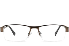 Gafas de metal marrón semi al aire #BS2012-0453