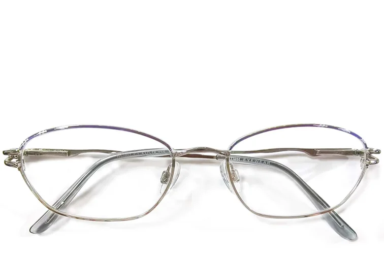 Gafas ovaladas de metal azul #BS2012-0454