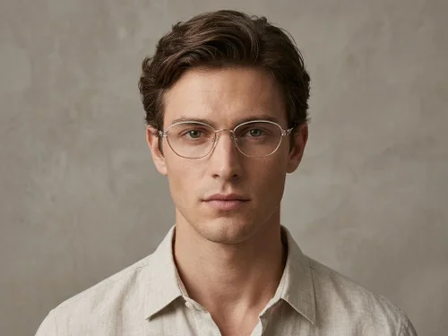 Lunettes ovales en métal violet #BS2012-0455