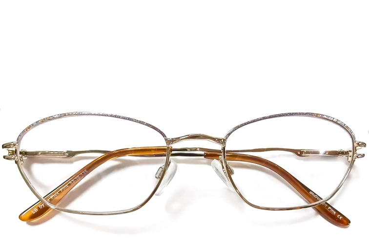 Gafas ovaladas de metal rosa #BS2012-0456