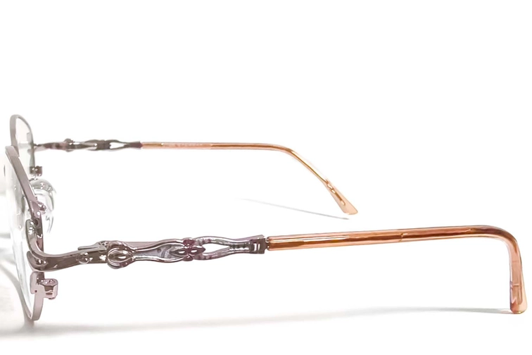 Gafas ovaladas de metal plateado #BS2012-0459