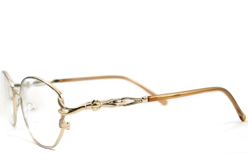 Oval Golden Metal Glasses #BS2012-0460