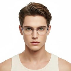 Rechteckige lila Metallbrille #BS2012-0461