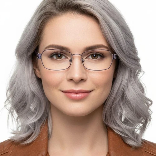 Rectangular Purple Metal Glasses #BS2012-0461