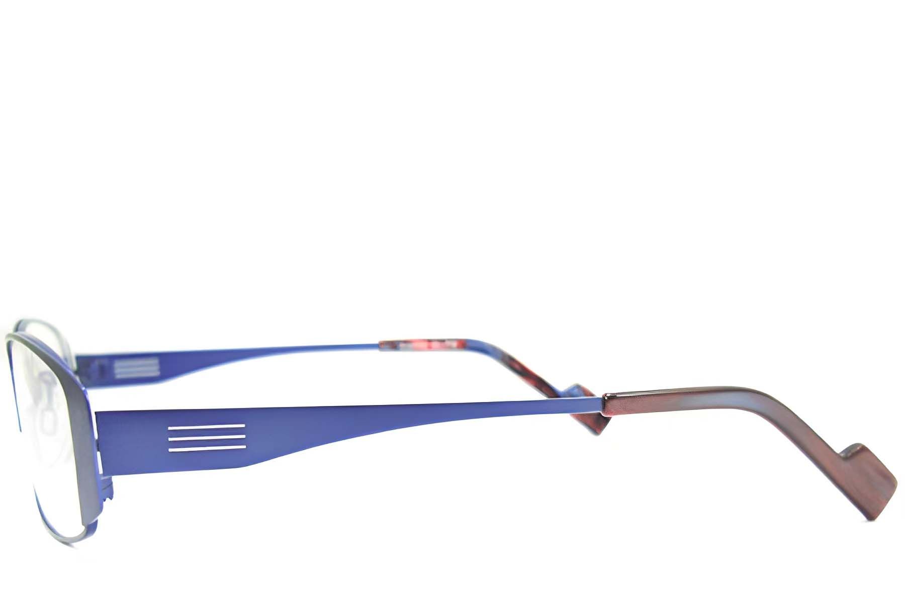 Gafas rectangulares de metal azul #BS2012-0462