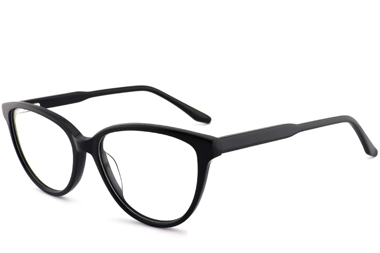 Schmetterlingsbrille aus schwarzem Acetat #BS2012-0465