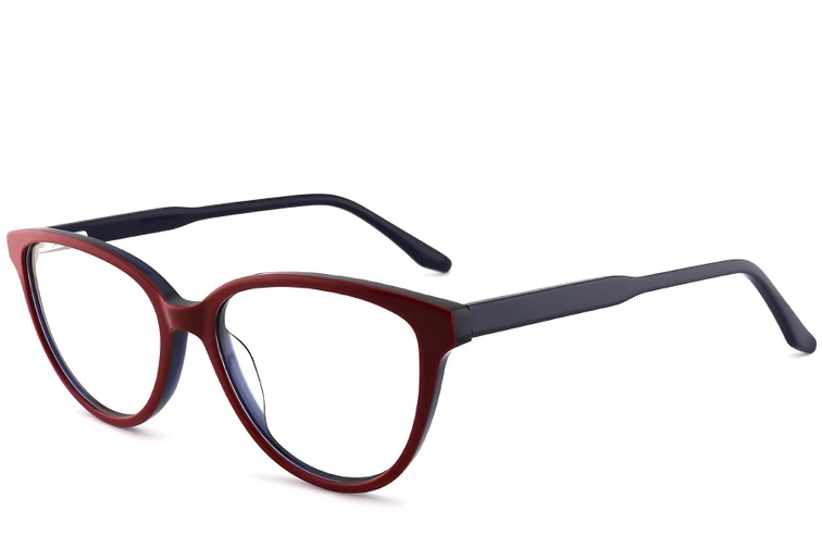 Gafas de acetato rojo mariposa #BS2012-0466