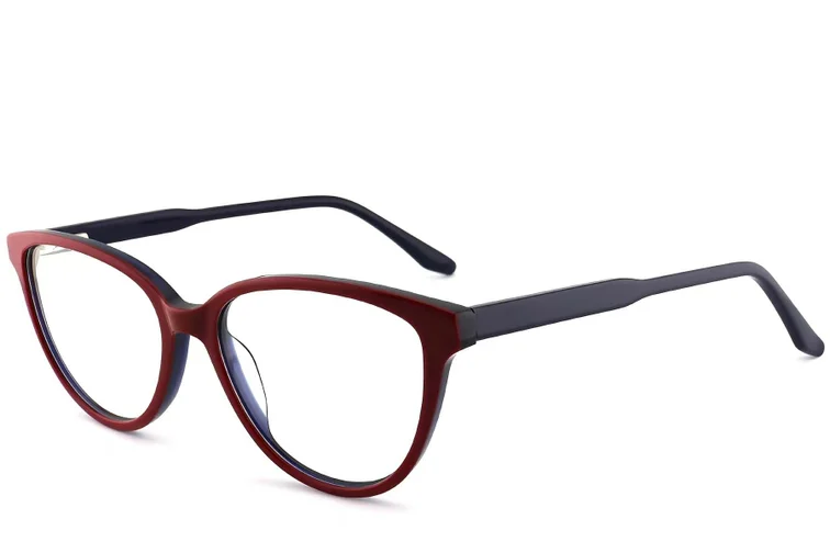 Gafas de acetato rojo mariposa #BS2012-0466