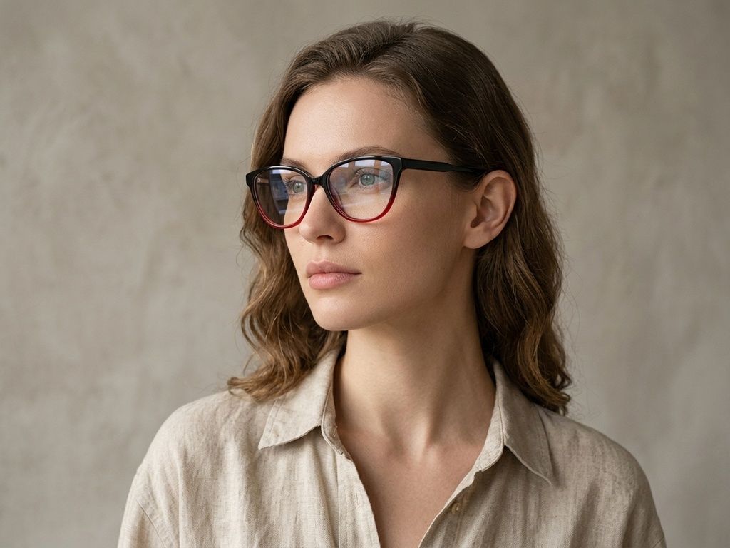 Butterfly Red Acetate Glasses #BS2012-0468