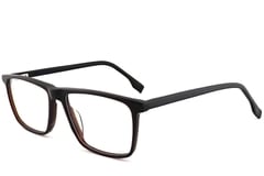 Lunettes rectangulaires en acétate brun #BS2012-0475