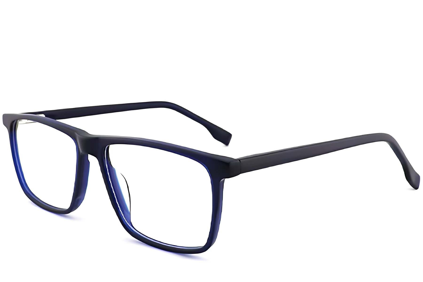 Rectangular Blue Acetate Glasses #BS2012-0476