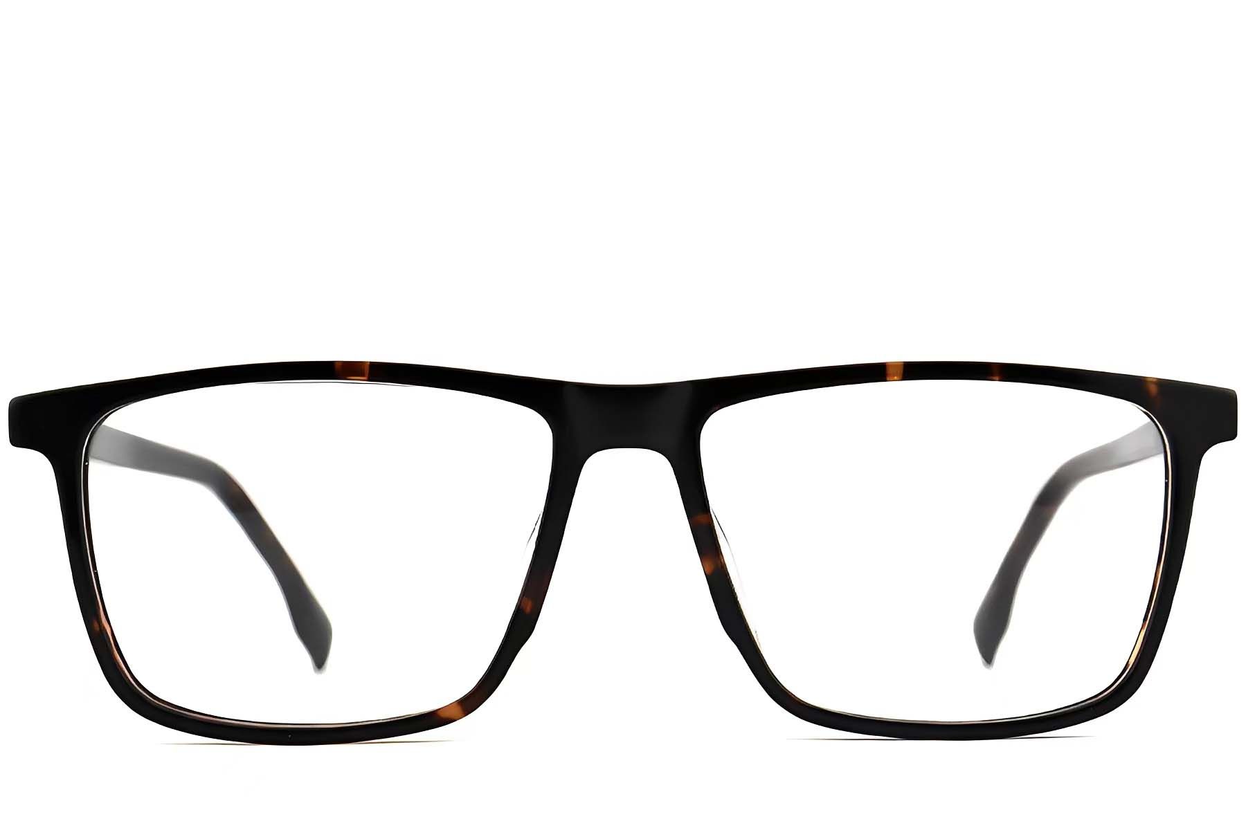 Rectangular Tortoiseshell Acetate Glasses #BS2012-0477