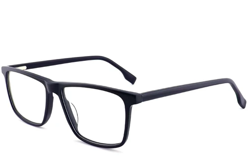Lunettes rectangulaires en acétate bleu #BS2012-0478