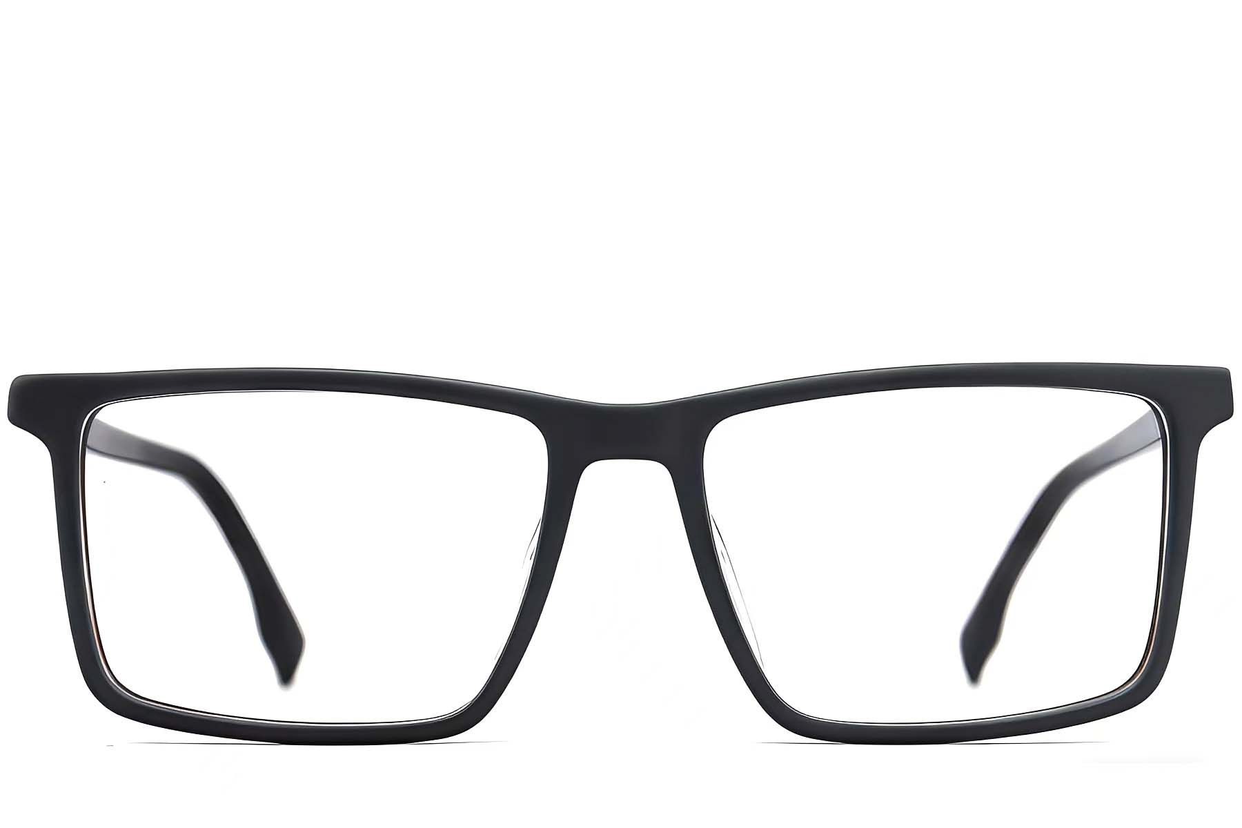 Rectangular Black Acetate Glasses #BS2012-0481