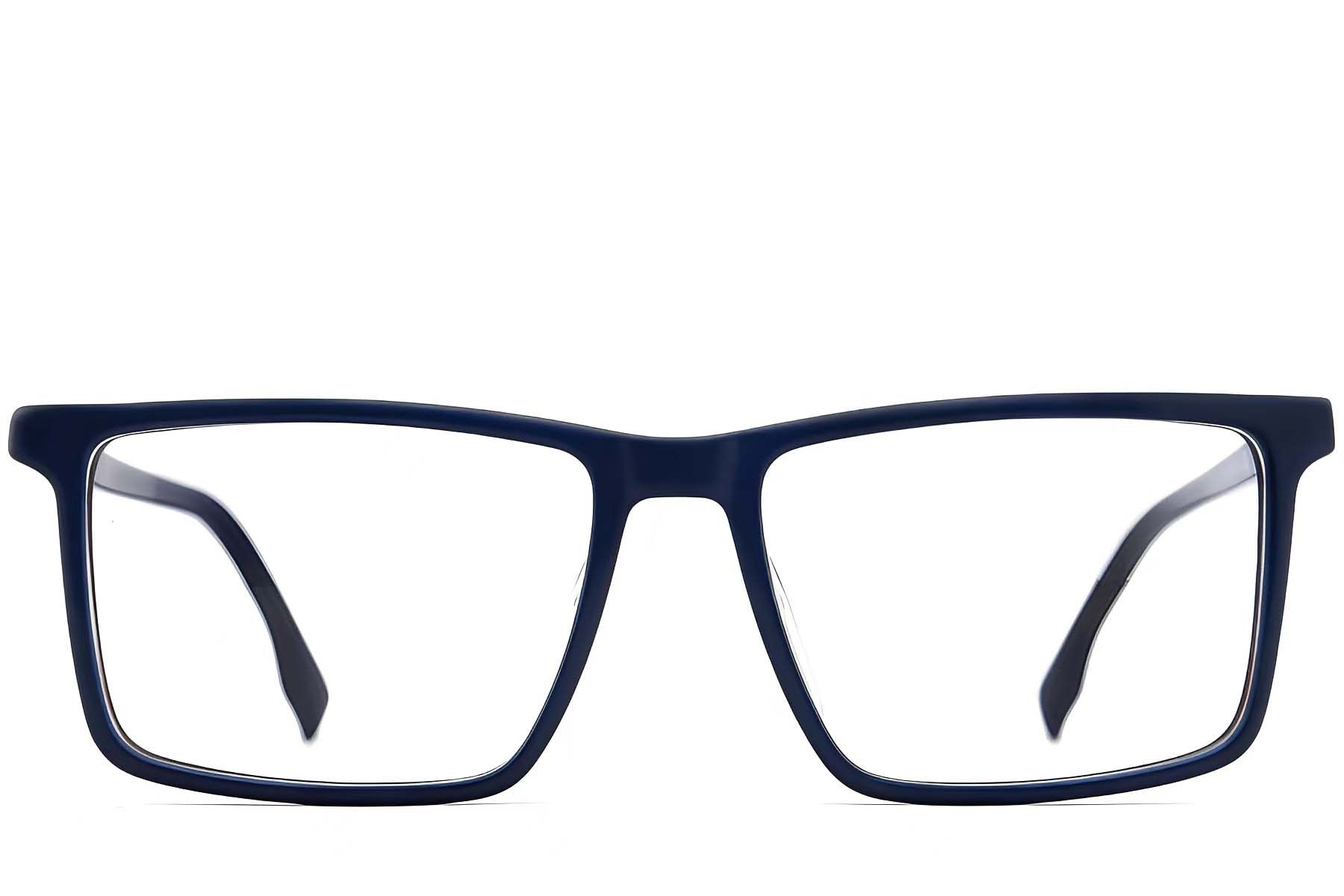Rectangular Blue Acetate Glasses #BS2012-0482