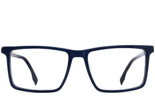 Lunettes rectangulaires en acétate bleu #BS2012-0482