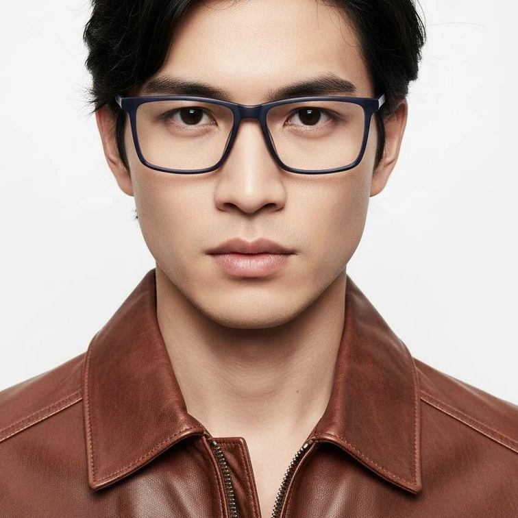Rectangular Blue Acetate Glasses #BS2012-0482