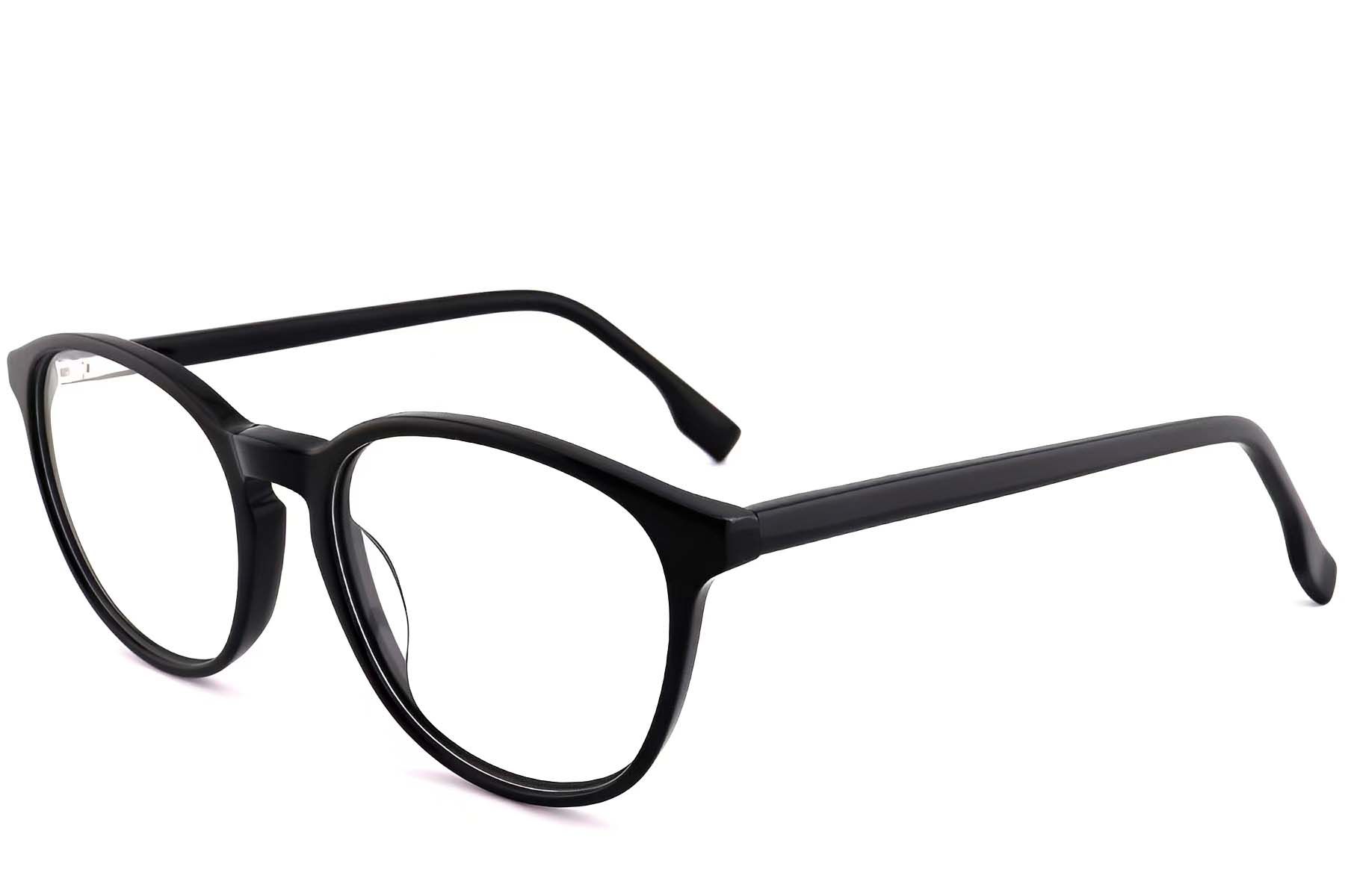 Oval Black Acetate Glasses #BS2012-0483