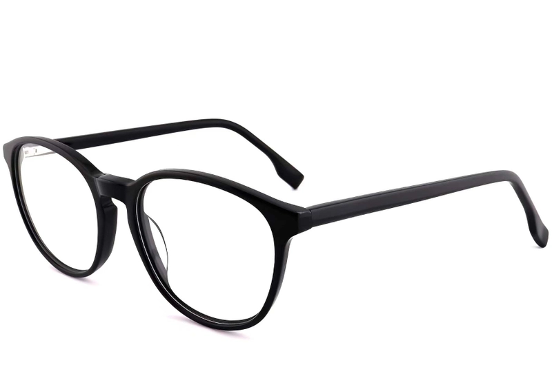 Oval Black Acetate Glasses #BS2012-0483