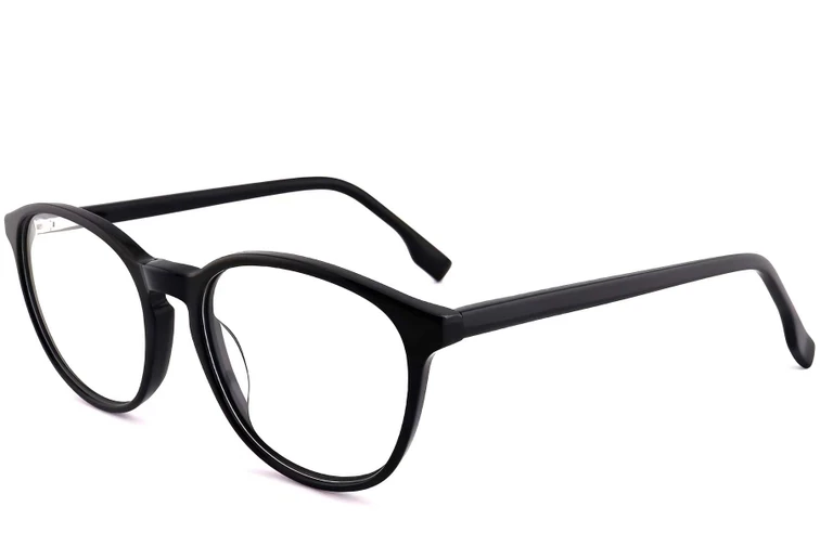 Oval Black Acetate Glasses #BS2012-0483